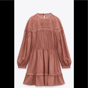 Zara Pink Crochet Dress